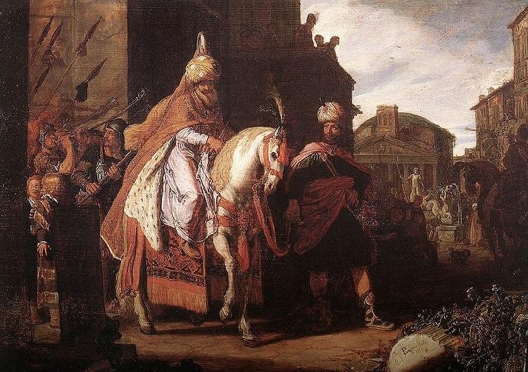 Pieter Lastman Triumph of Mordechai oil painting image